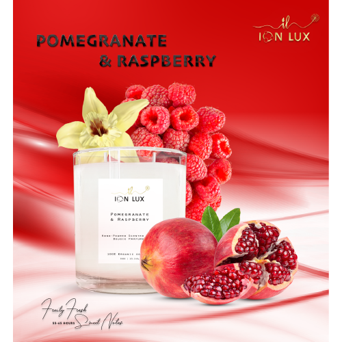 Pomegranate and Raspberry - Soy Candles 300g- 10.14Oz